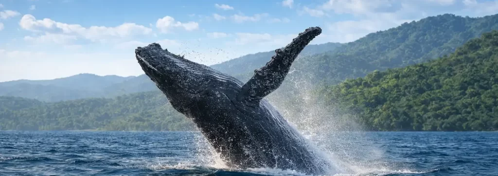 Reserva tu tour de avistamiento de ballenas en Colombia con guías expertos durante la temporada anual.