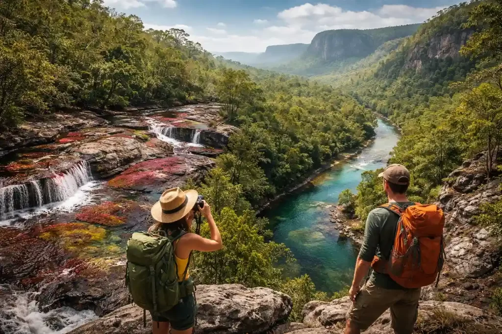 Comparativa de paisajes y logística de Caño Cristales vs Guaviare con asesoría de viaje de Ecolombia Tours.