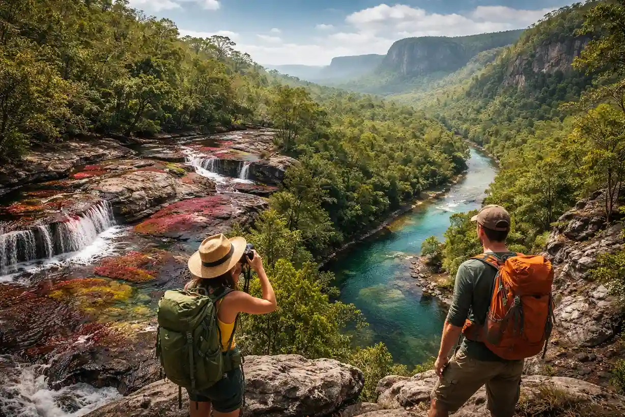 Comparativa de paisajes y logística de Caño Cristales vs Guaviare con asesoría de viaje de Ecolombia Tours.